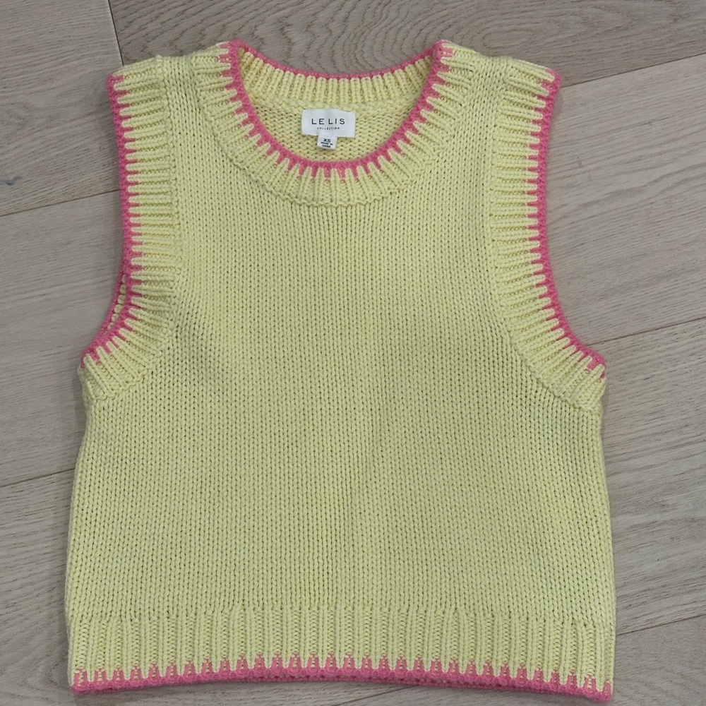 Le Lis Yellow and Pink Tank Top